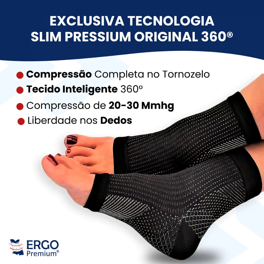 Kit 3 Pares - Meia de Compressão para Fascite e Esporão