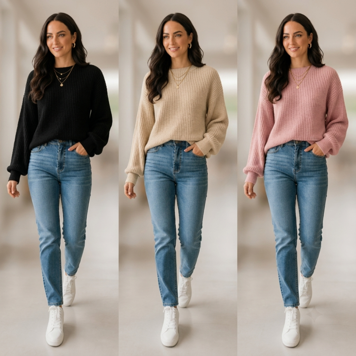 (KIT COM 3) Blusinha Suéter em Tricot | PROMOÇÃO OUTONO/INVERNO