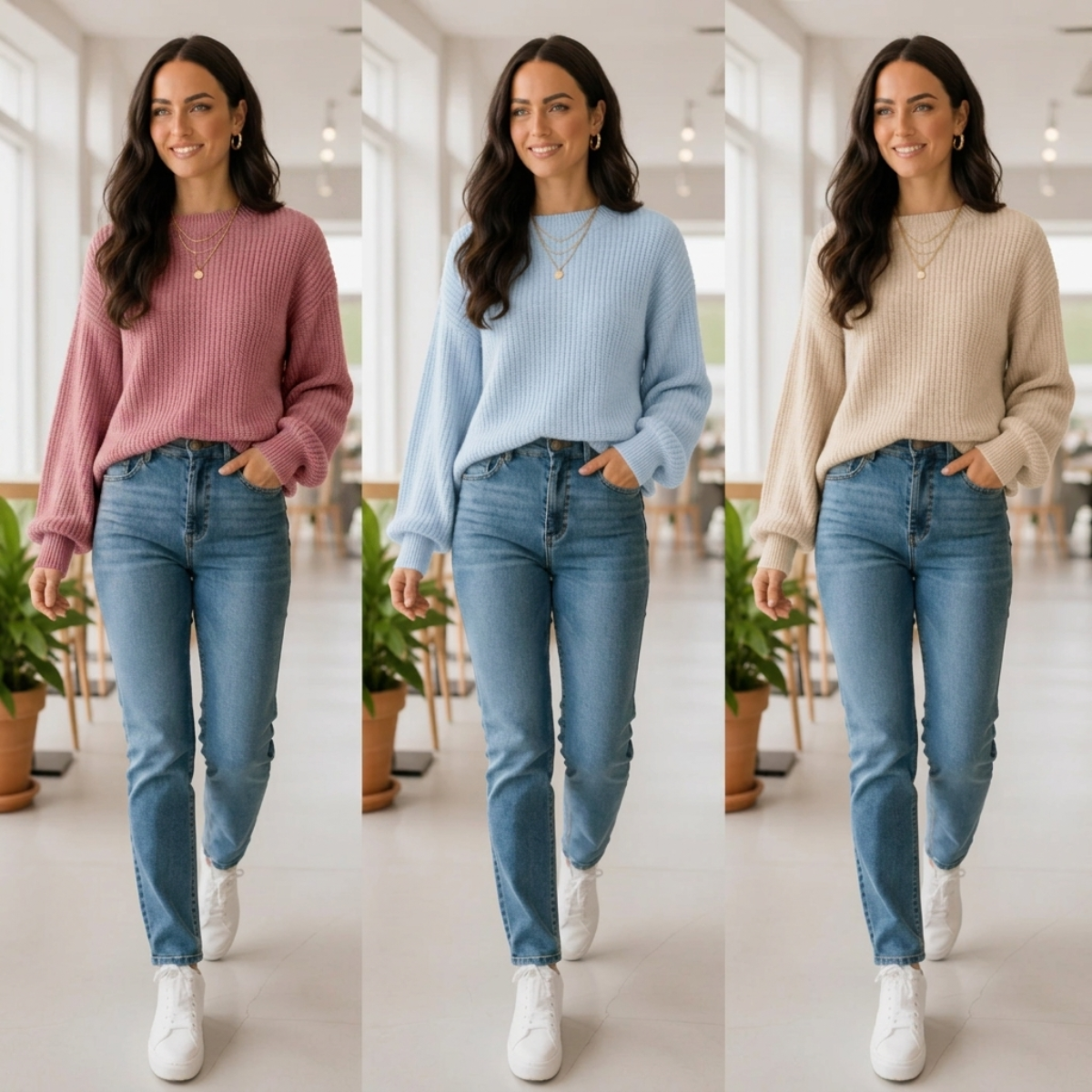 (KIT COM 3) Blusinha Suéter em Tricot | PROMOÇÃO OUTONO/INVERNO