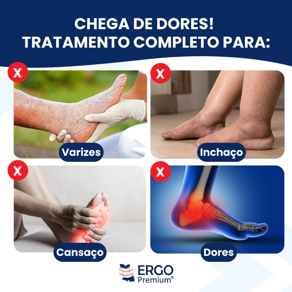 Kit 3 Pares - Meia de Compressão para Fascite e Esporão