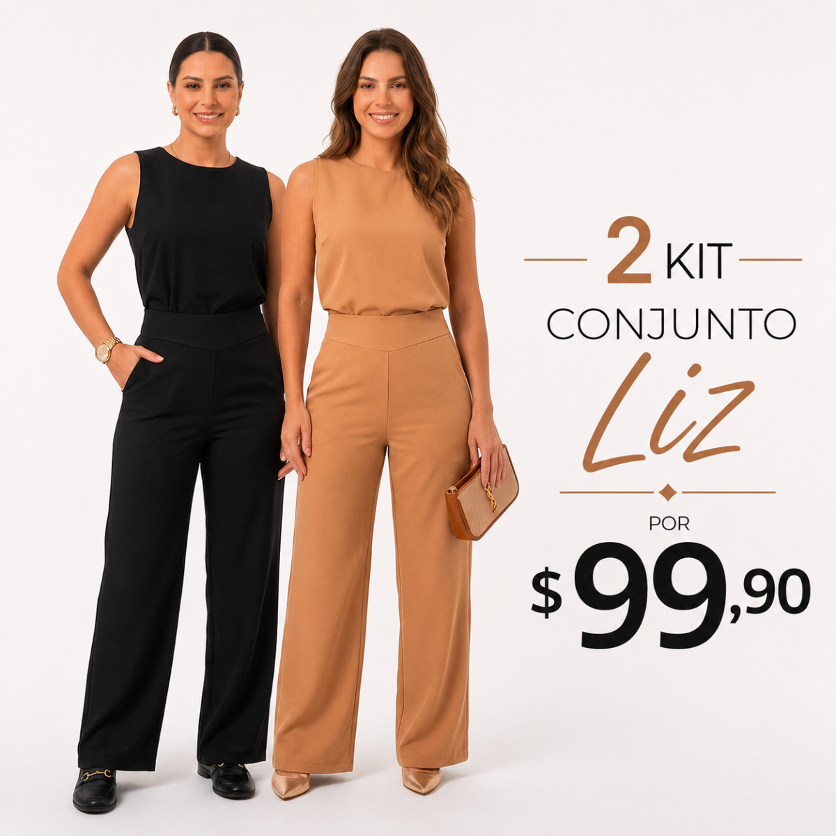 Kit 2 Conjuntos Liz em Alfaiataria