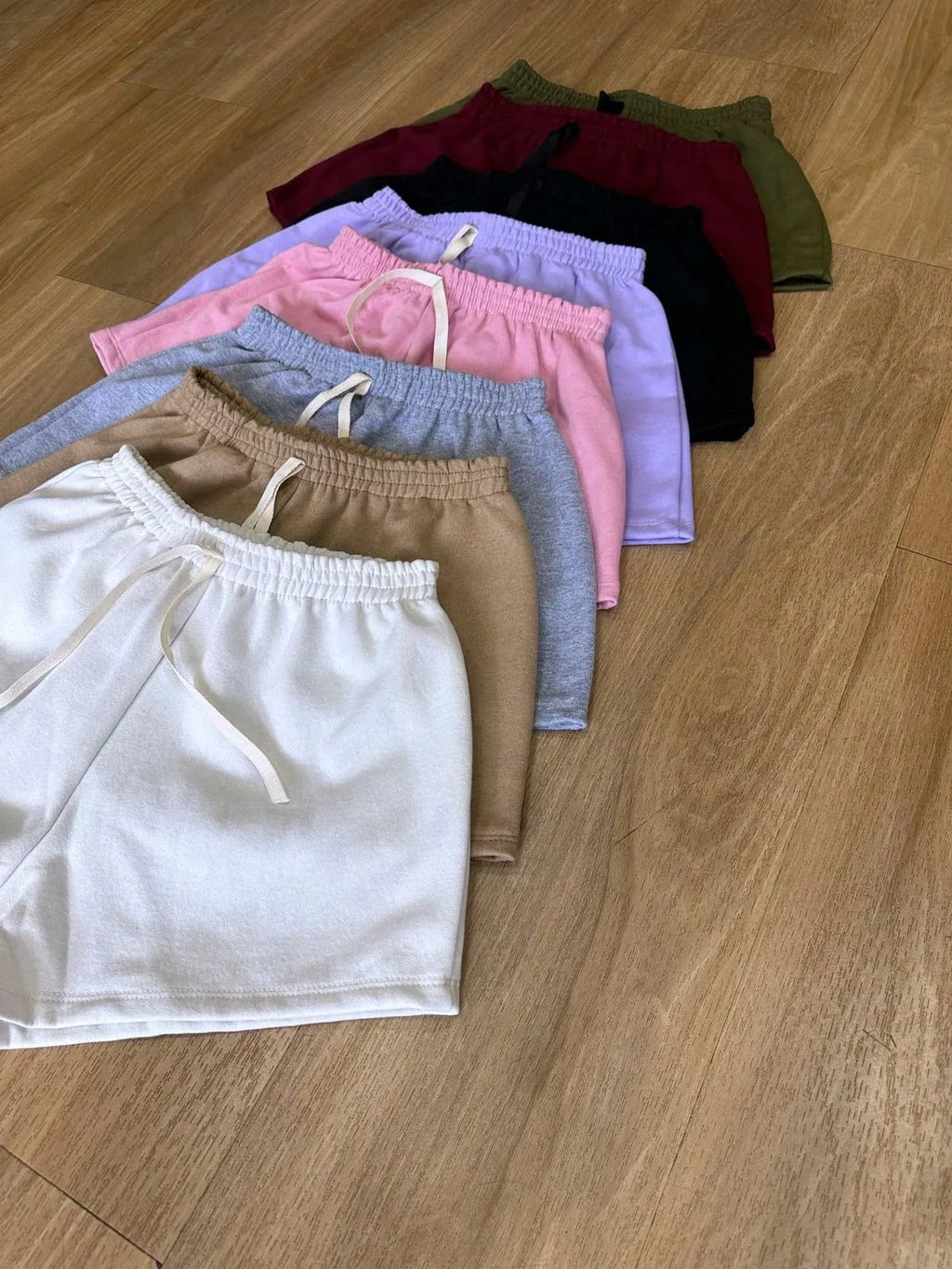 Kit 6 Shorts Femininos Moletinho 100% Algodão Cintura Alta Premium Várias Cores
