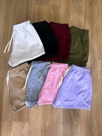 Kit 6 Shorts Femininos Moletinho 100% Algodão Cintura Alta Premium Várias Cores